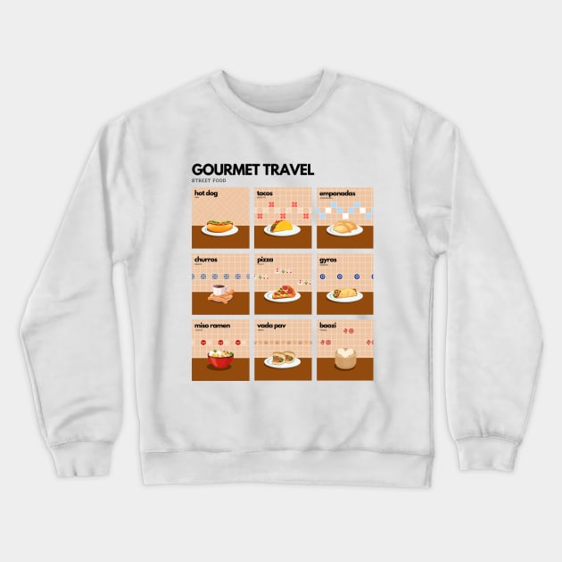 Street food, gourmet travel Crewneck Sweatshirt by Applausi